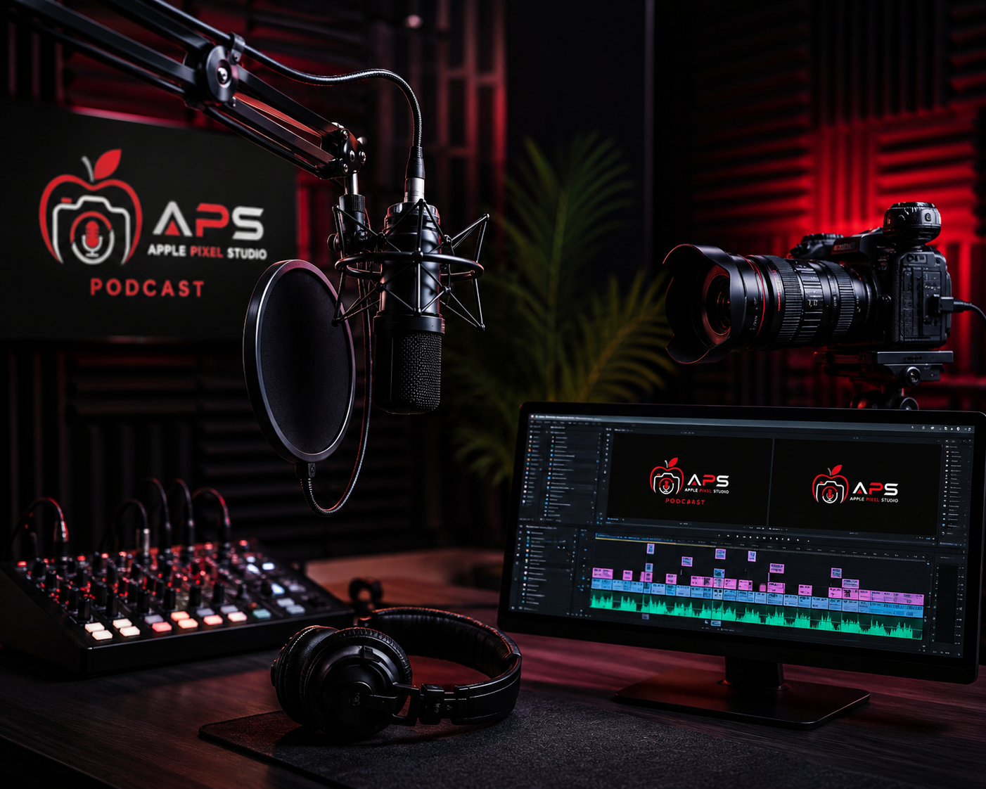 Apple Pixel Studio podcast recording, shooting and editing studio